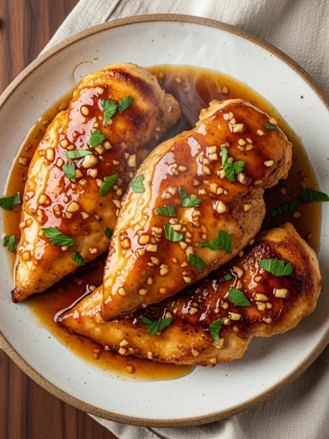 Easy Honey Garlic Chicken Breast Recipe (Web Story)