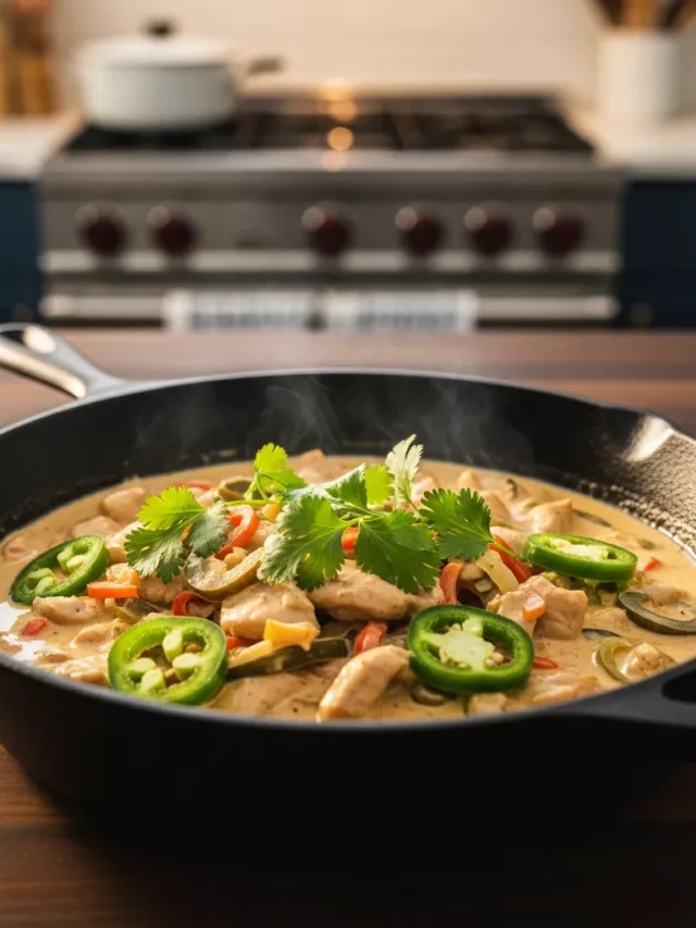 Comforting Creamy Jalapeño Chicken Skillet Recipe (Web Story)