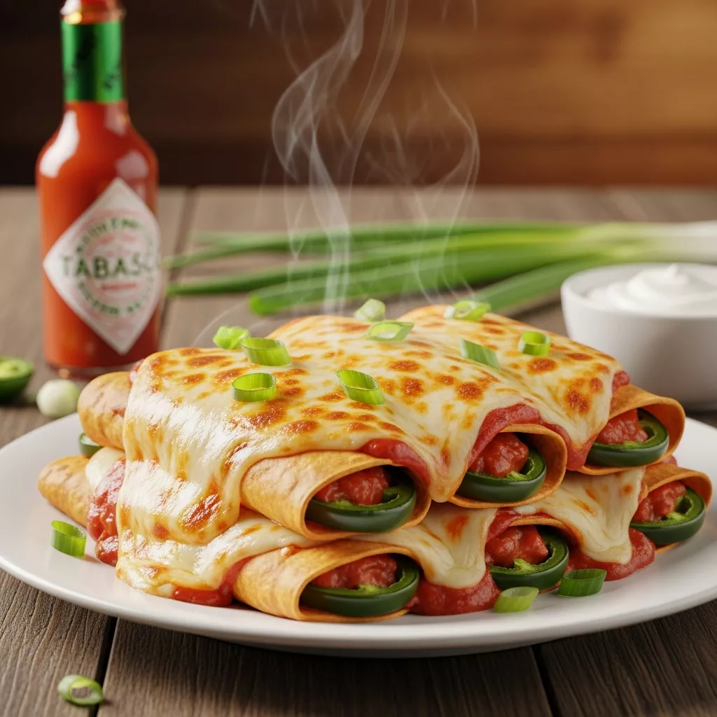 Delicious jalapeño popper enchiladas with cheesy chicken filling