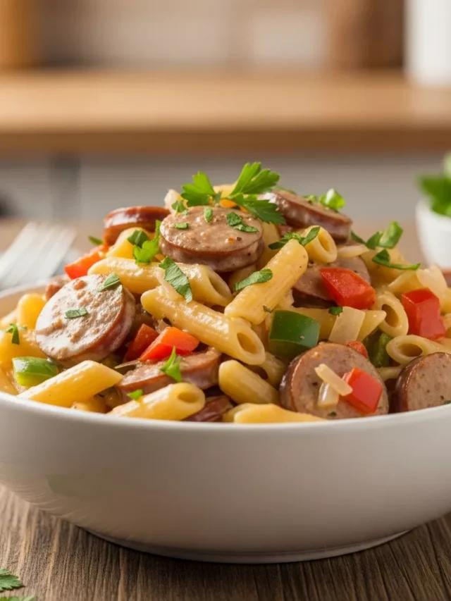 Cozy One-pot Creamy Cajun Sausage Pasta Recipe (Web Story)