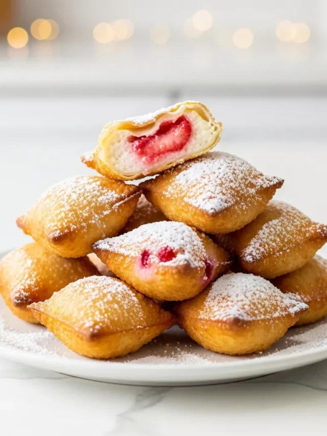 Amazing Deep-fried Strawberry Cheesecake Wonton Bites Recipe (Web Story)