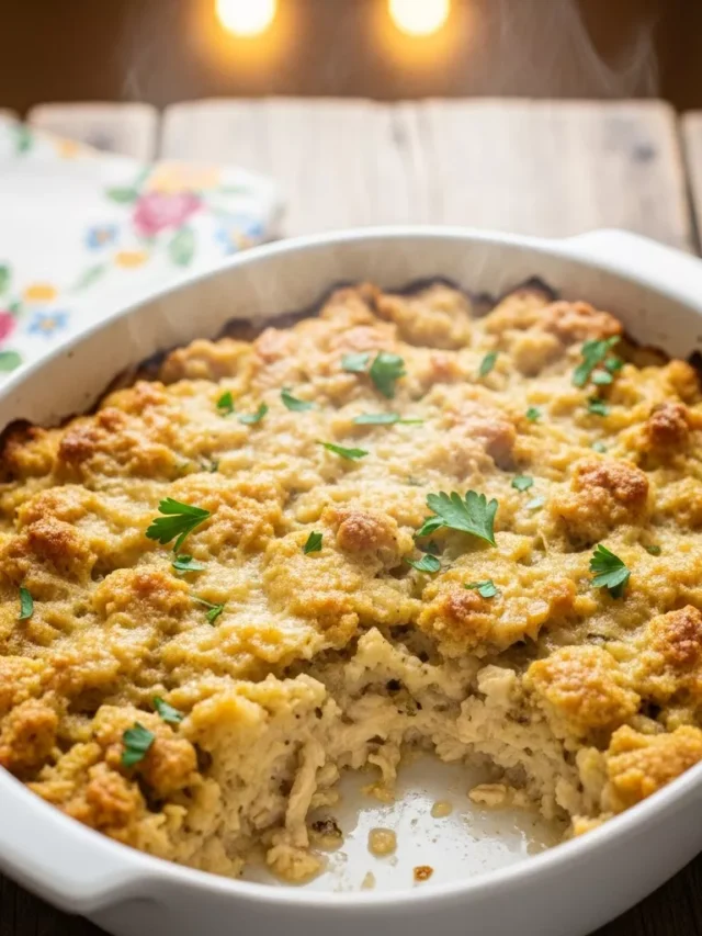 Chicken Stuffing Casserole Cozy Dolly’s Chicken And Stuffing Casserole Recipe (Web Story)