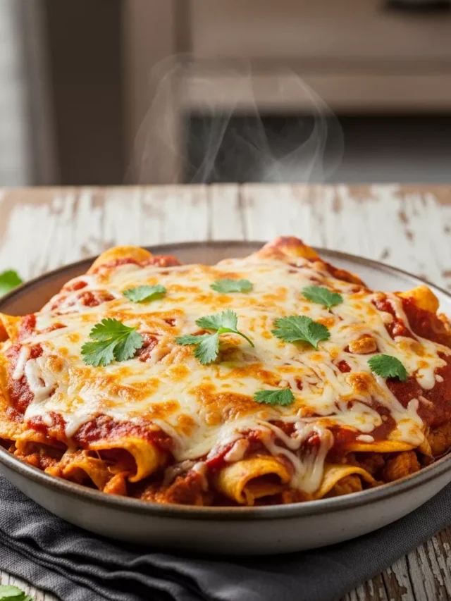 Easy Crockpot Chicken Enchilada Casserole: Your Weeknight Hero (Web Story)