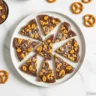Close-up of delicious homemade peanut butter pretzel bark