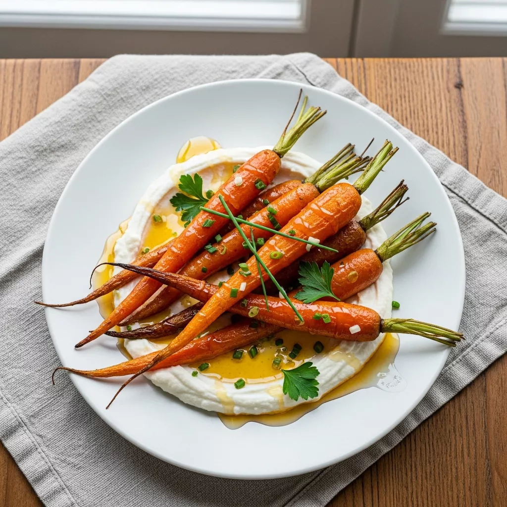 Delicious Roasted Carrots Recipe with Whipped Ricotta and Hot Honey