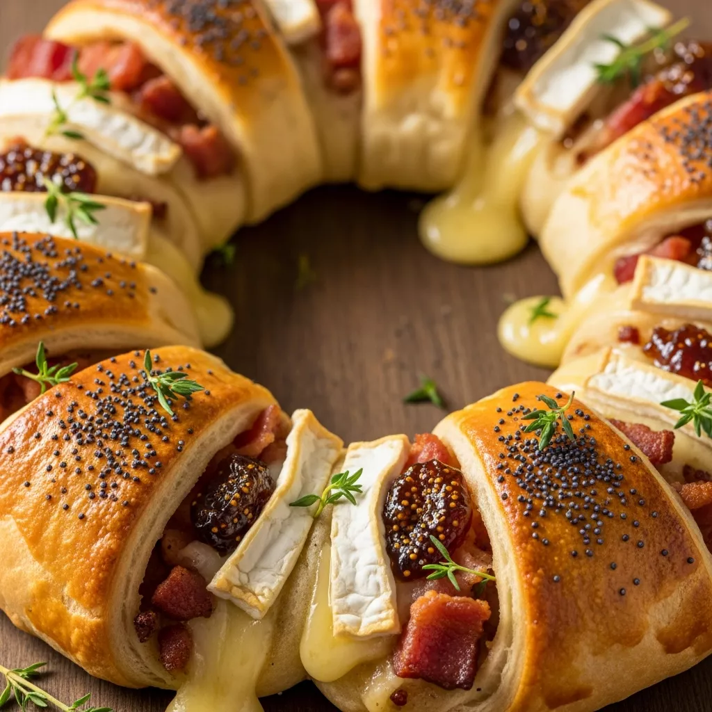 Turkey turkey turkey bacon brie wreath Golden Brown Turkey Turkey turkey bacon Brie Crescent Wreath