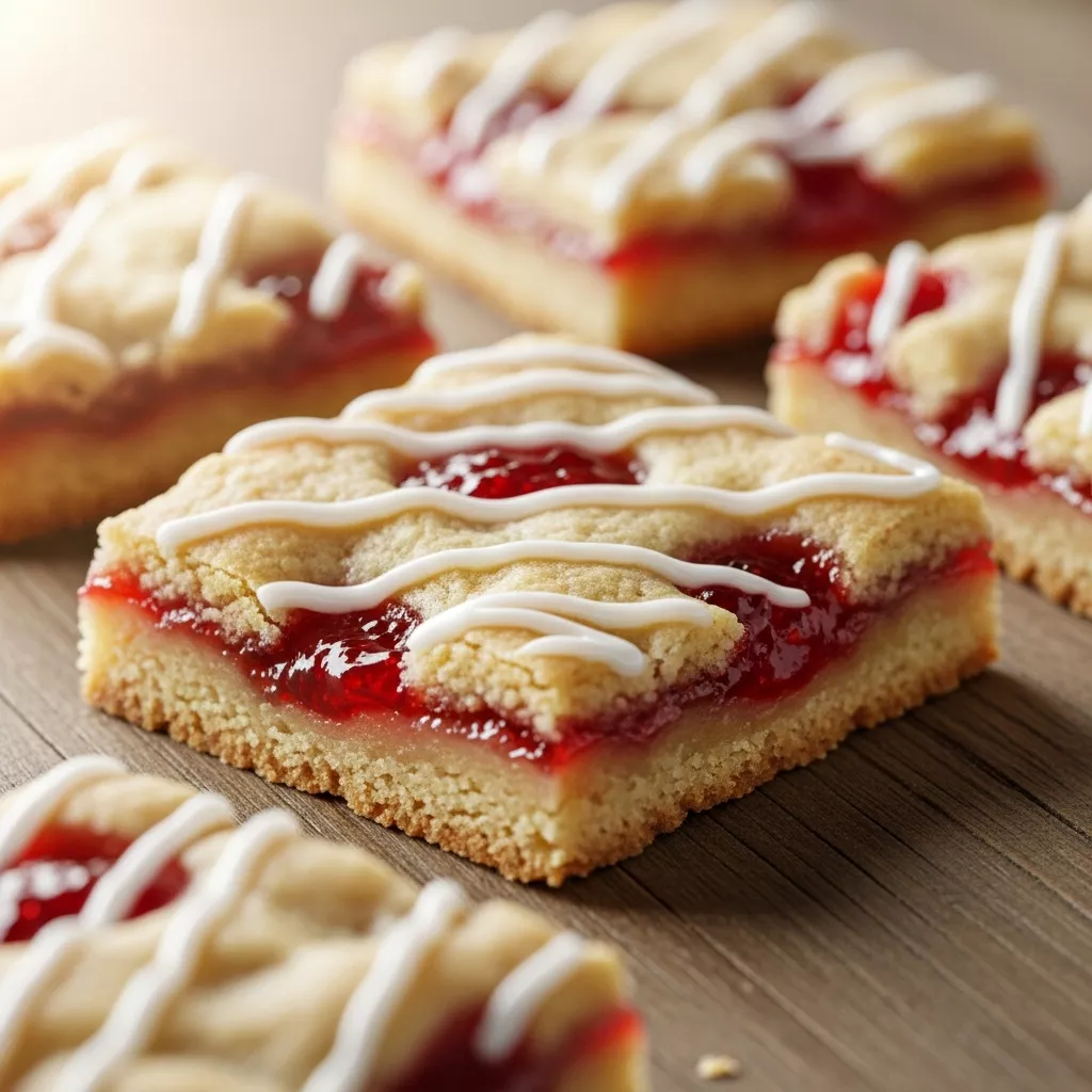 Strawberry Pop Tart Cookie Bars close-up