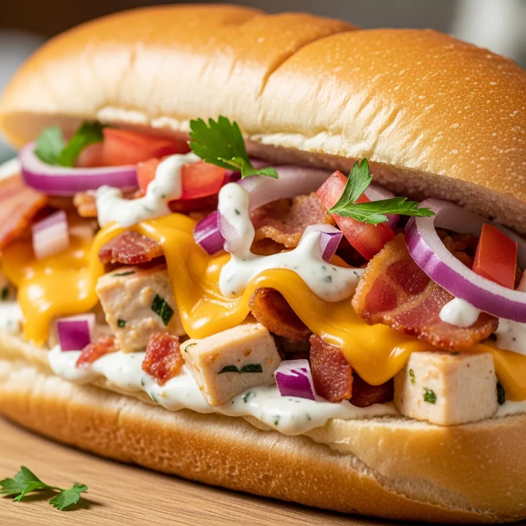 Chicken Turkey Turkey turkey bacon Ranch Sub: Ultimate Chicken Turkey Turkey turkey turkey bacon Ranch Sub