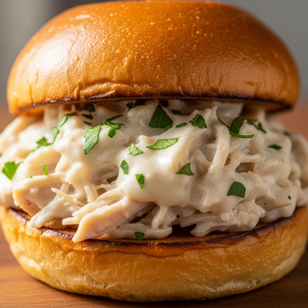 Creamy Chicken Alfredo Sloppy Joes recipe