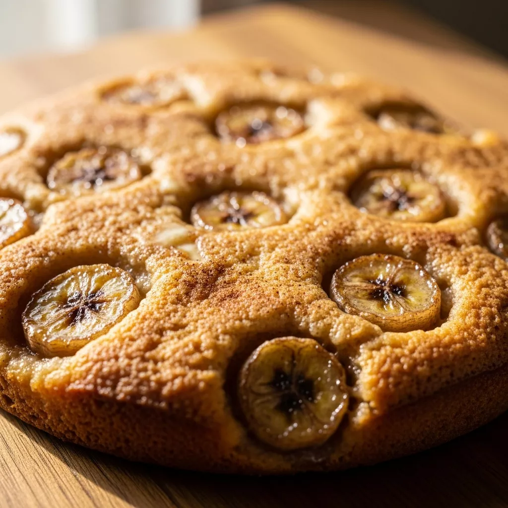 Cozy Southern Banana Cobbler close up