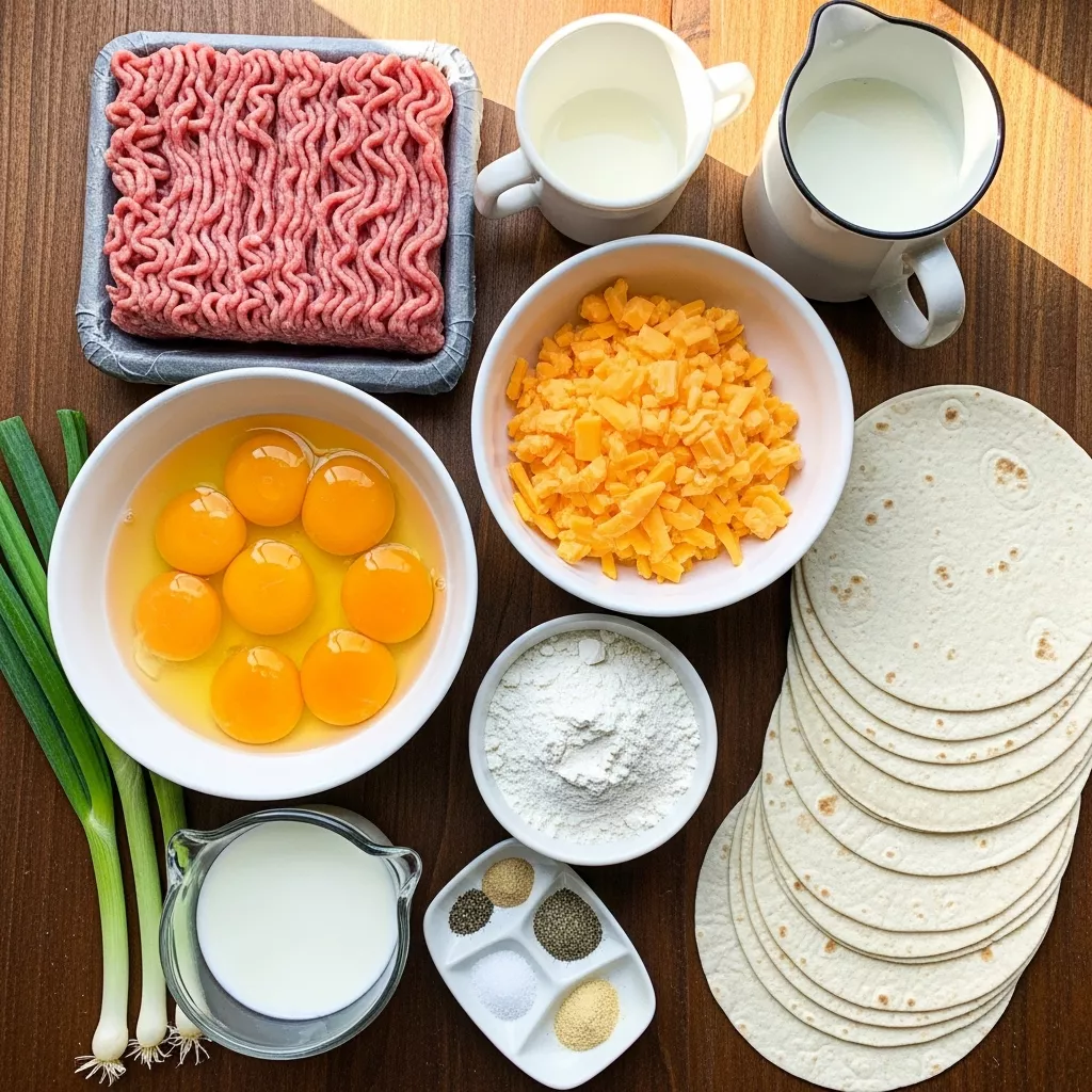 Ingredients for Cozy Instant Pot Country Gravy Breakfast Enchiladas