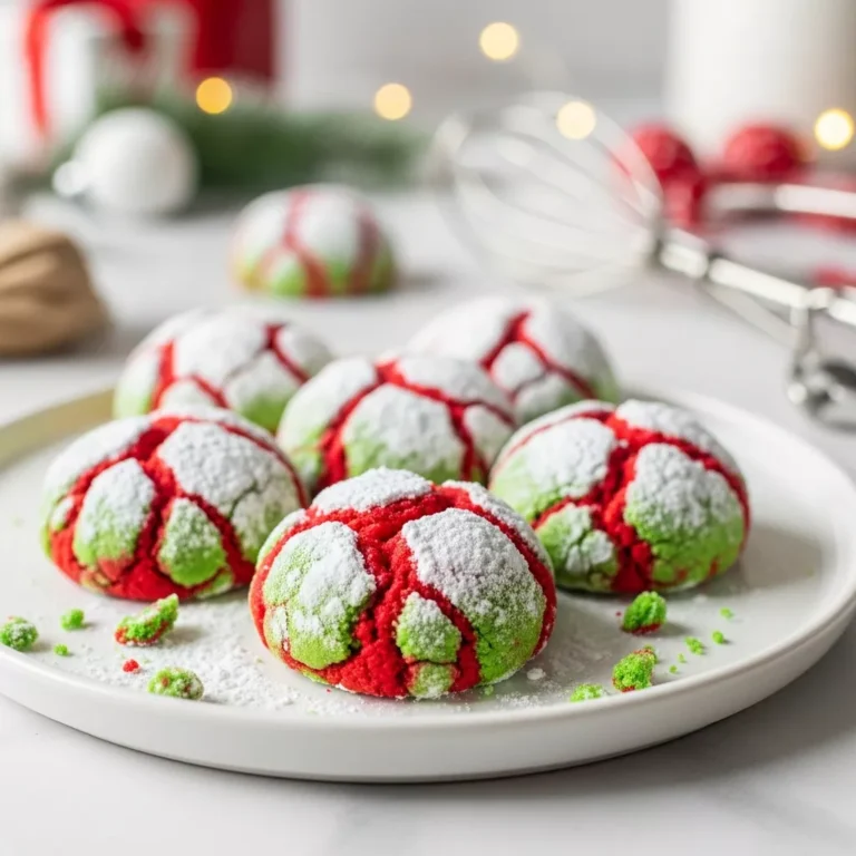 red green crinkle cookies Red and green crinkle cookies recipe