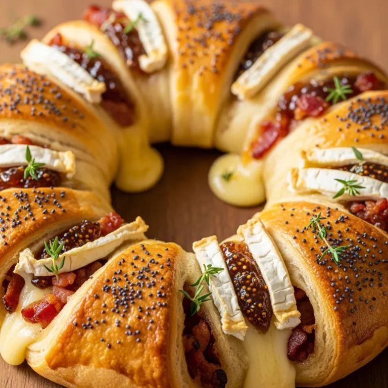 turkey turkey turkey bacon brie wreath Turkey Turkey turkey bacon Brie Crescent Wreath Recipe Card