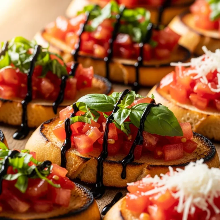 Tomato Basil Bruschetta Recipe Card