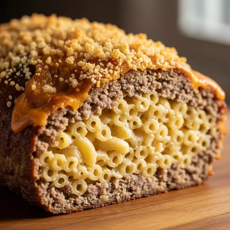 mac and cheese meatloaf Mac & Cheese Meatloaf Casserole recipe card