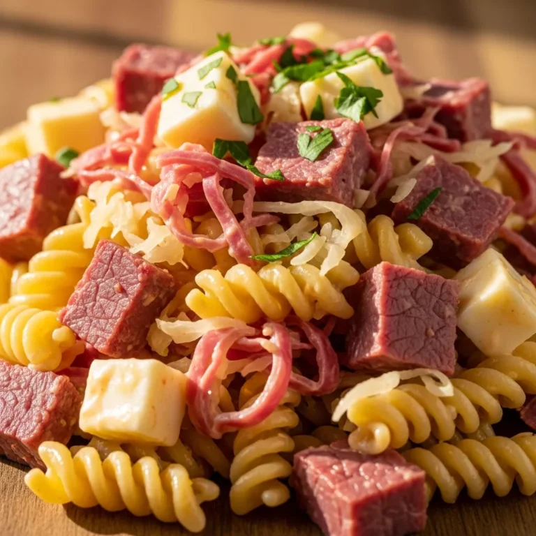 Zesty Reuben Pasta Salad recipe card