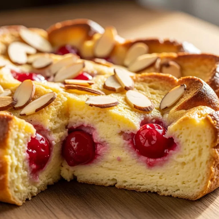 Recipe Card for Cherry Cheesecake French Toast Casserole