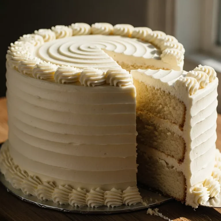 Classic White Wedding Cake Recipe Card