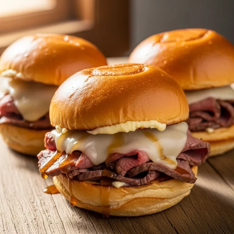 Recipe card for French Dip Sliders