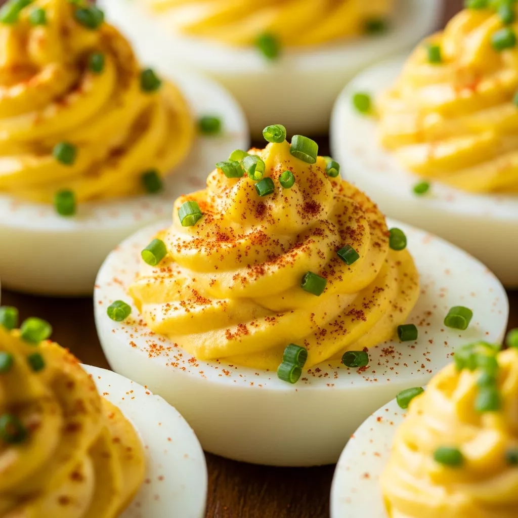 Gordon Ramsay Deviled Eggs: Creamy Deviled Eggs with Chives and Smoked Paprika
