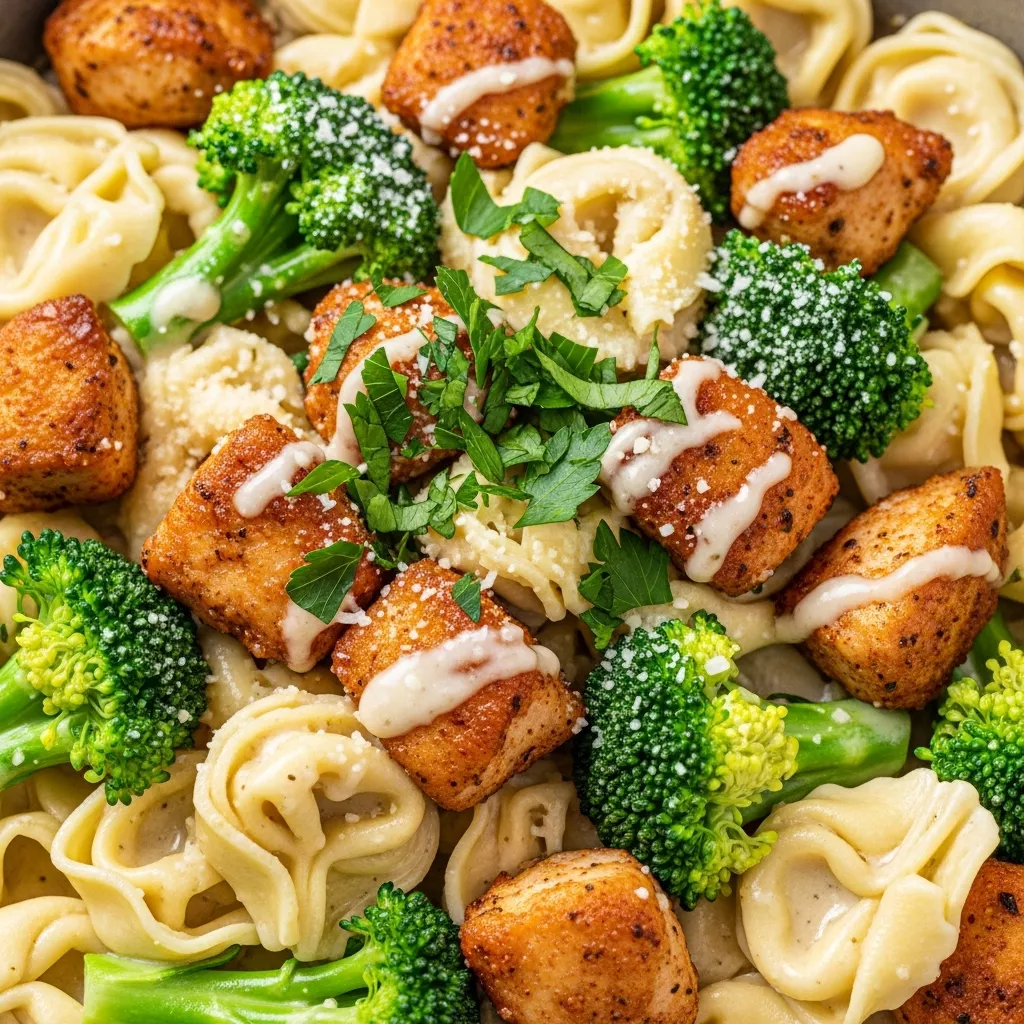 Creamy Chicken Tortellini: Creamy Garlic Parmesan Chicken Tortellini hero shot