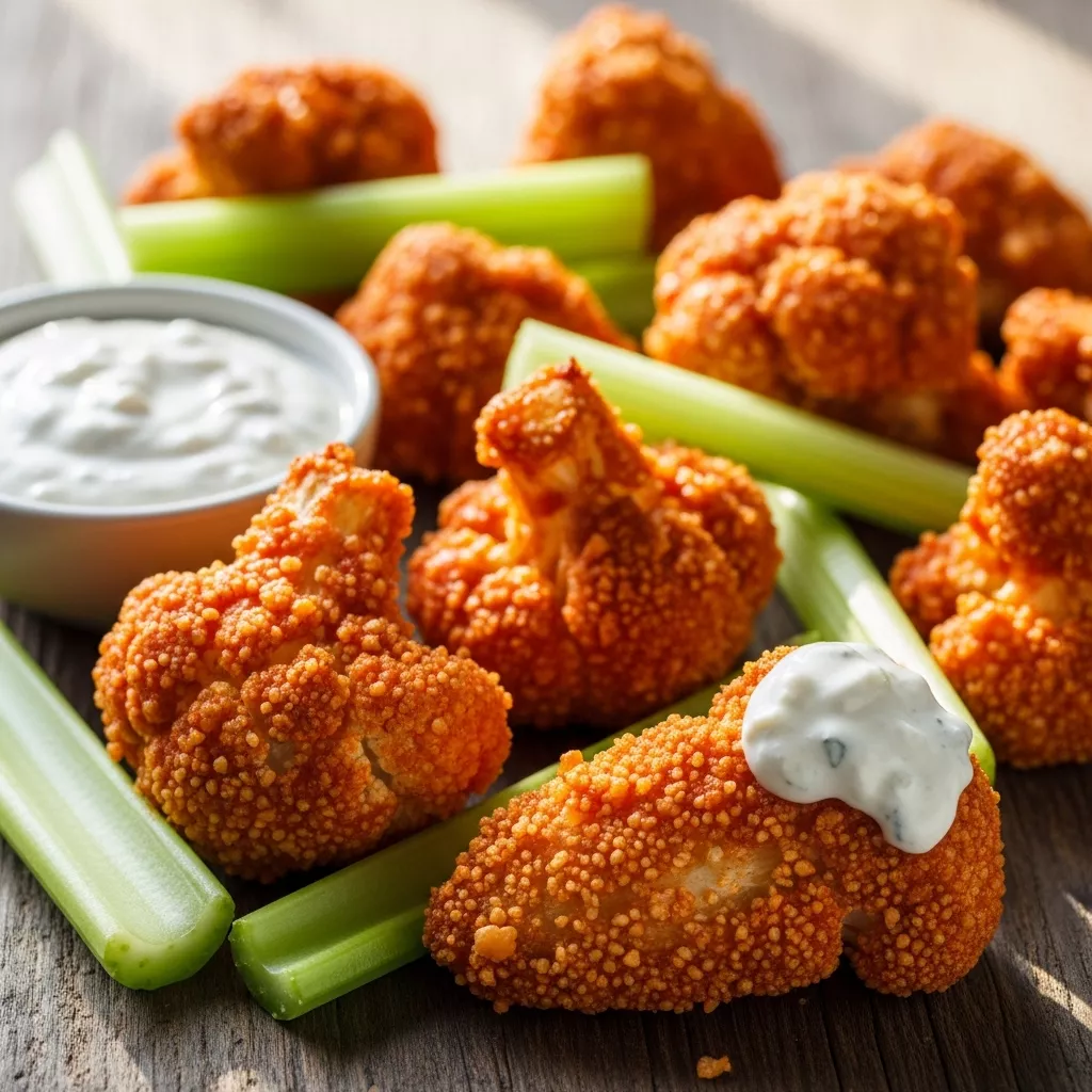 Crispy Baked Buffalo Cauliflower Wings