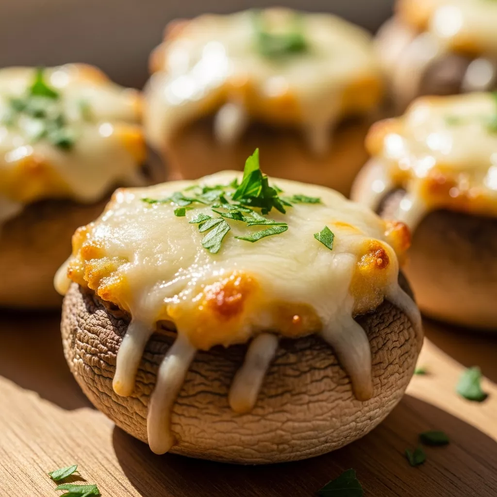 Delicious White Cheddar Stuffed Mushrooms Appetizer