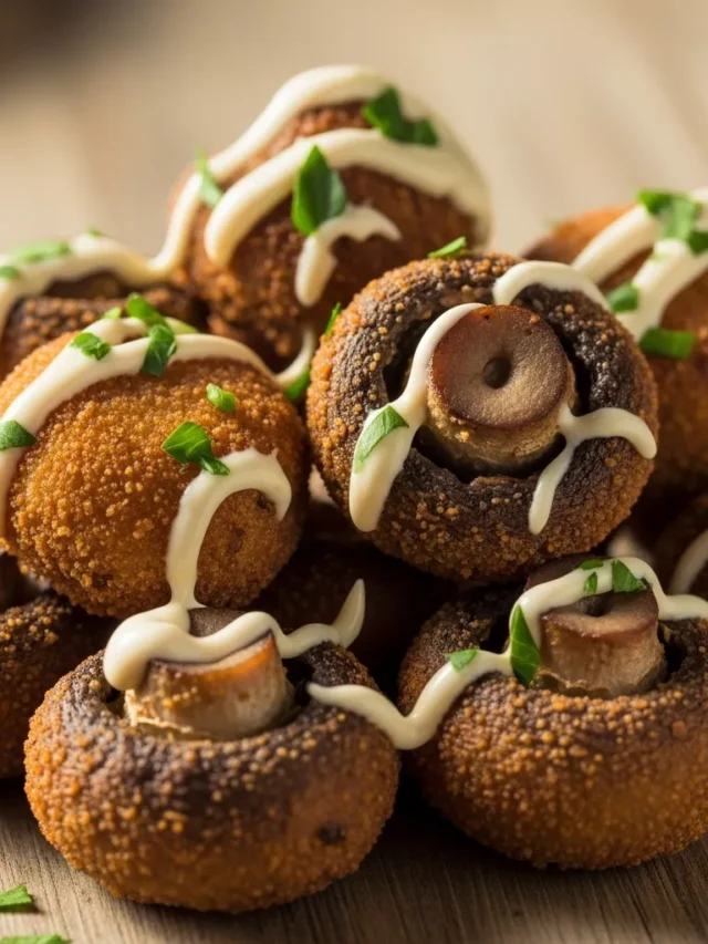 Ultimate Crispy Fried Mushrooms With Creamy Garlic Aioli (Web Story)