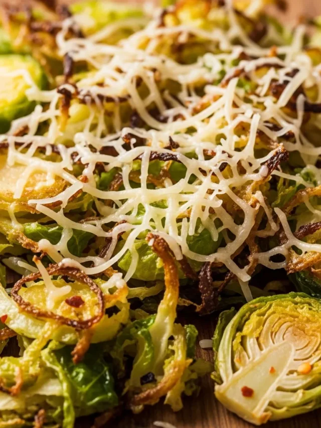 Delicious Crispy Parmesan Shredded Brussels Sprouts Recipe (Web Story)