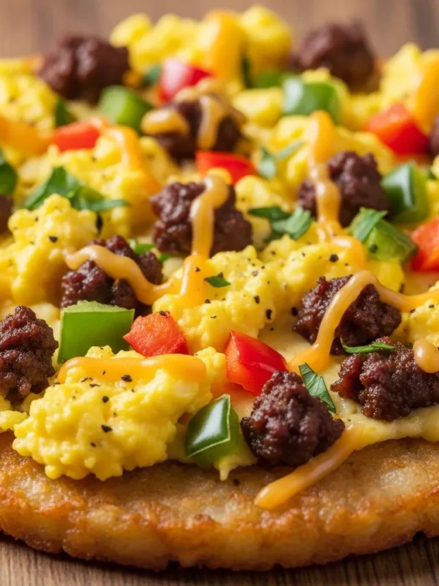 Hash Brown Crust Pizza Delicious Hash Brown Crust Breakfast Pizza Recipe (Web Story)