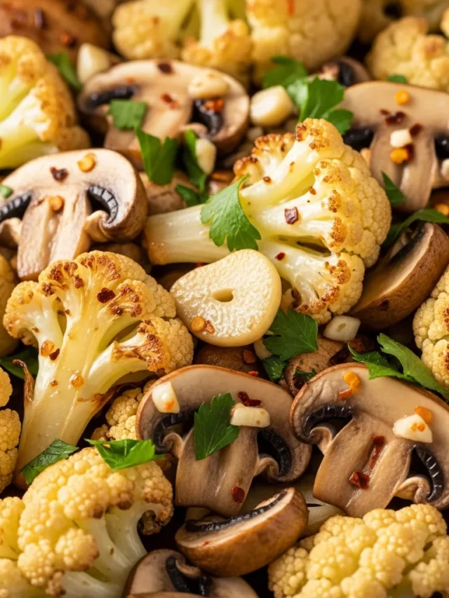 Delicious Garlic Cauliflower Mushroom Skillet Recipe (Web Story)