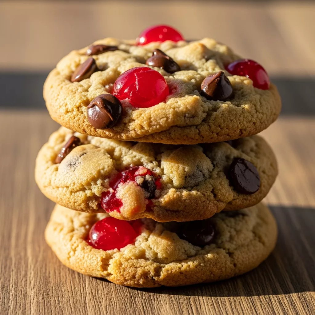 Cherry Chocolate Chip Cookies: Close-up of Cherry Chocolate Chip Dream Cookies