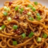 Spicy Chili Garlic Noodles Close-Up