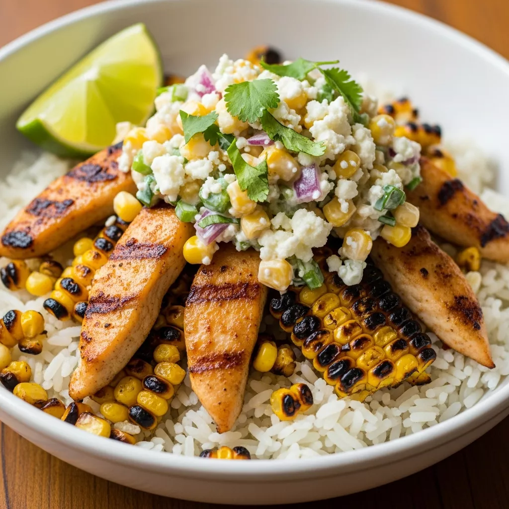 Amazing Street Corn Chicken Rice Bowl