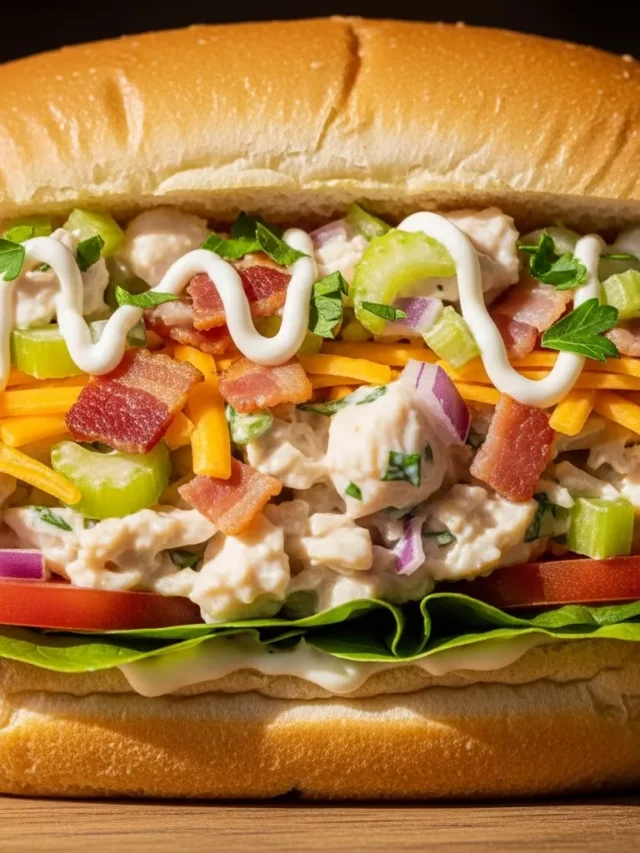 Perfect Chopped Chicken Ranch Sandwich With Turkey Bacon (Web Story)