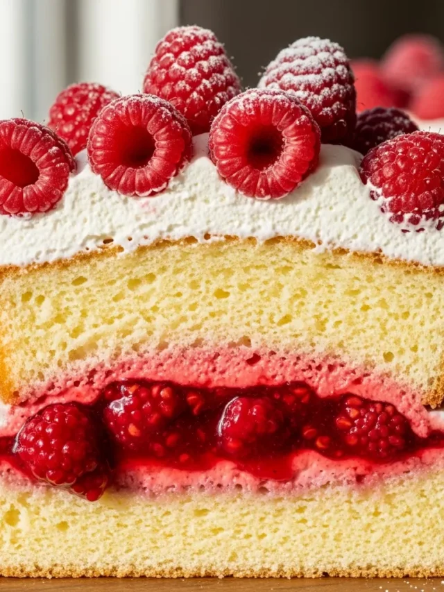 Raspberry Angel Food Cake Recipe Heavenly Raspberry Cloud Cake: A Light & Luscious Dessert (Web Story)