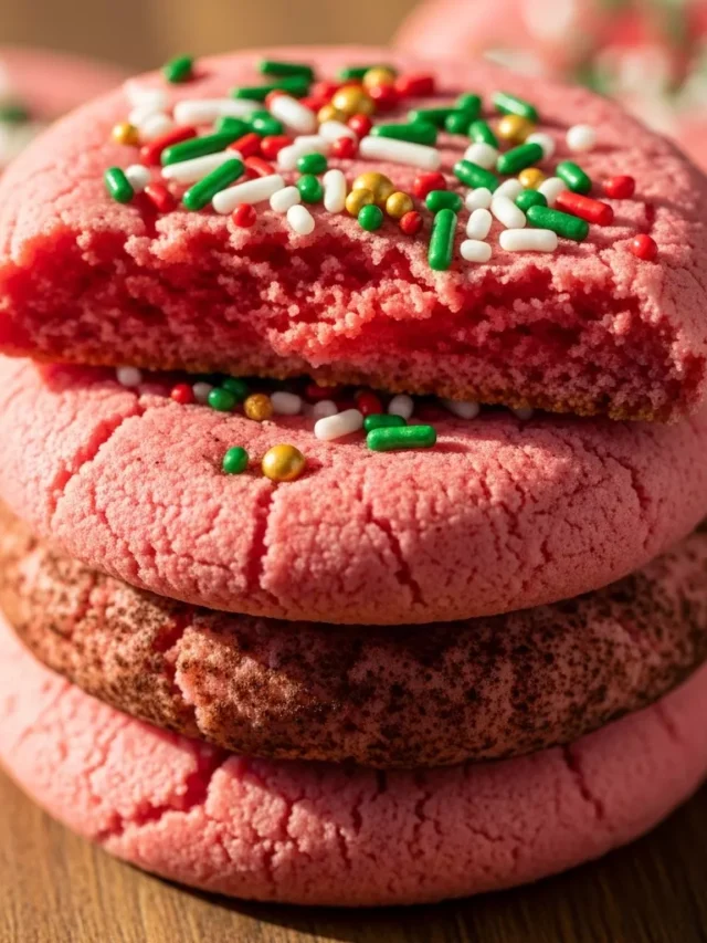 Perfect Christmas Pink Velvet Cookies In 13 Minutes (Web Story)