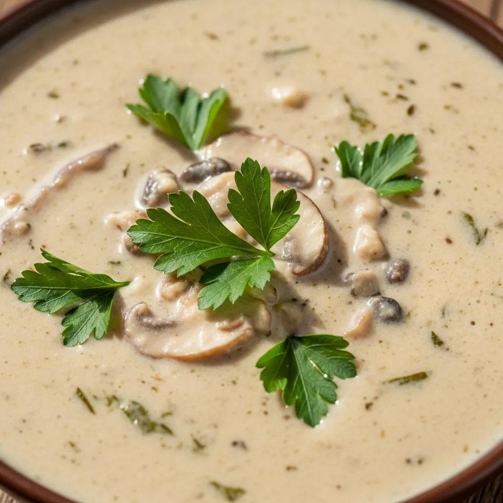 Creamy Cottage Cheese Mushroom Soup