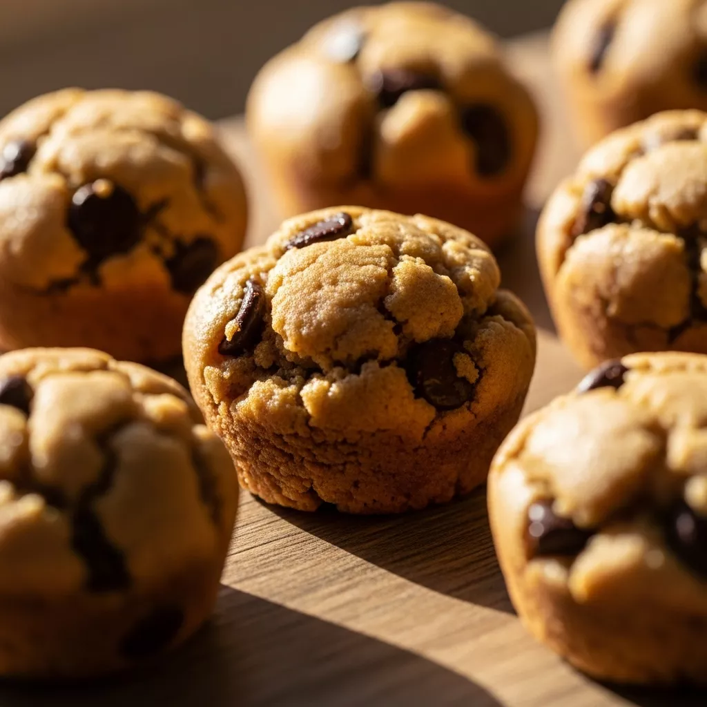 Protein cookie dough bites close-up