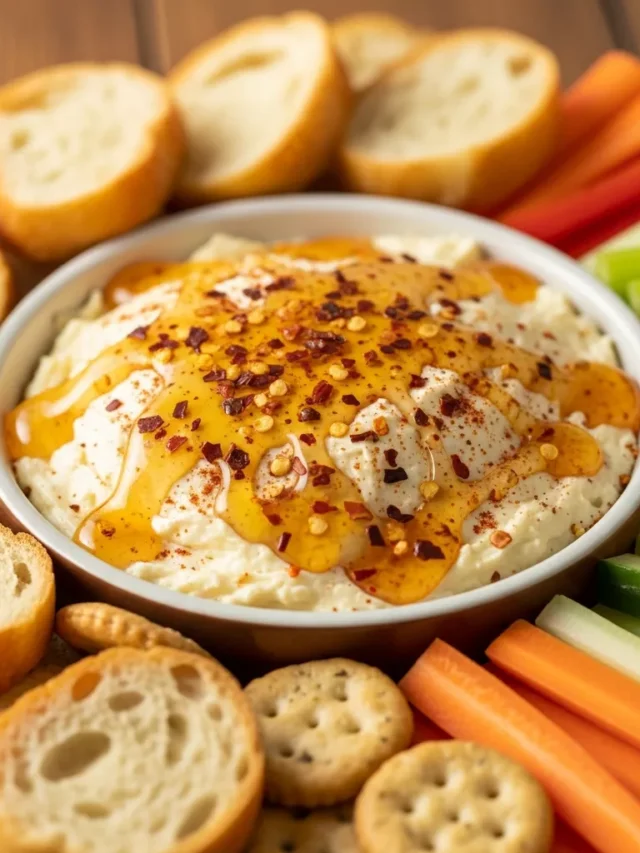 Comforting Baked Hot Honey Boursin Dip Recipe (Web Story)