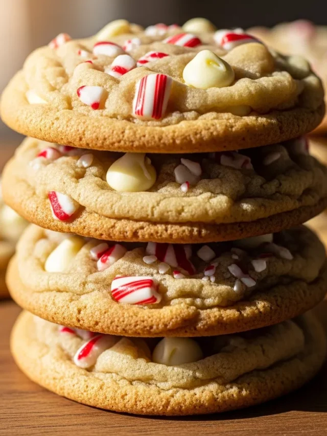 Delicious White Chocolate Candy Cane Cookies Recipe (Web Story)