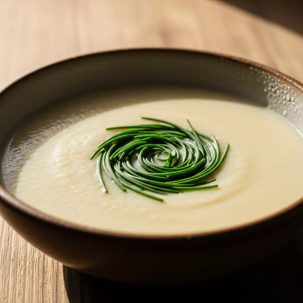 Low Carb Soup: Creamy Cauliflower Soup with Chives