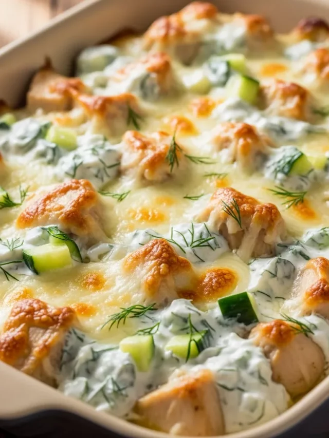 Effortless Chicken Tzatziki Casserole (dump & Bake) (Web Story)