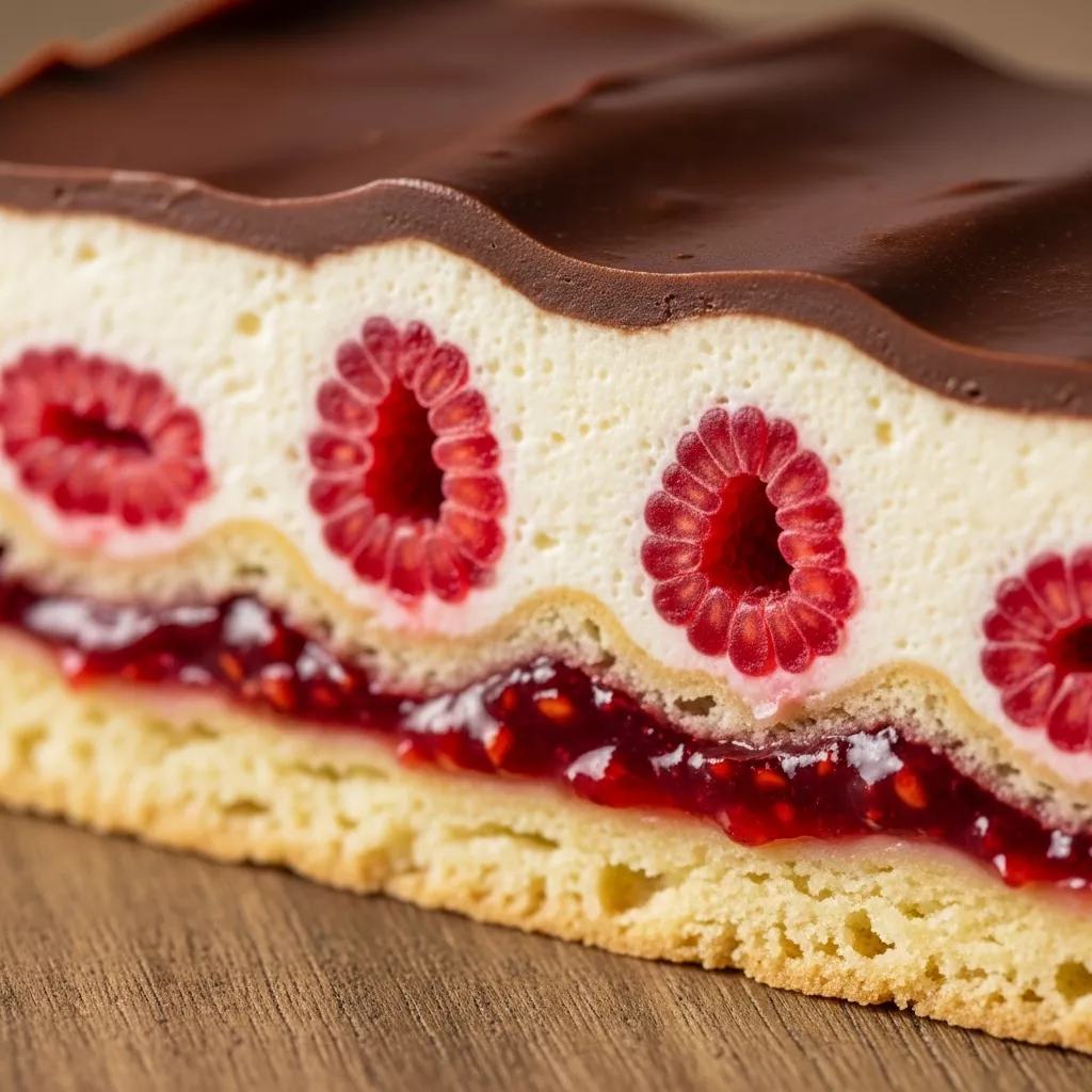 Decadent Raspberry Chocolate Dream Lasagna slice