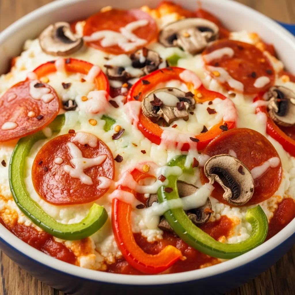 Creamy Cottage Cheese Pizza Bowl Delight: High-Protein Recipe