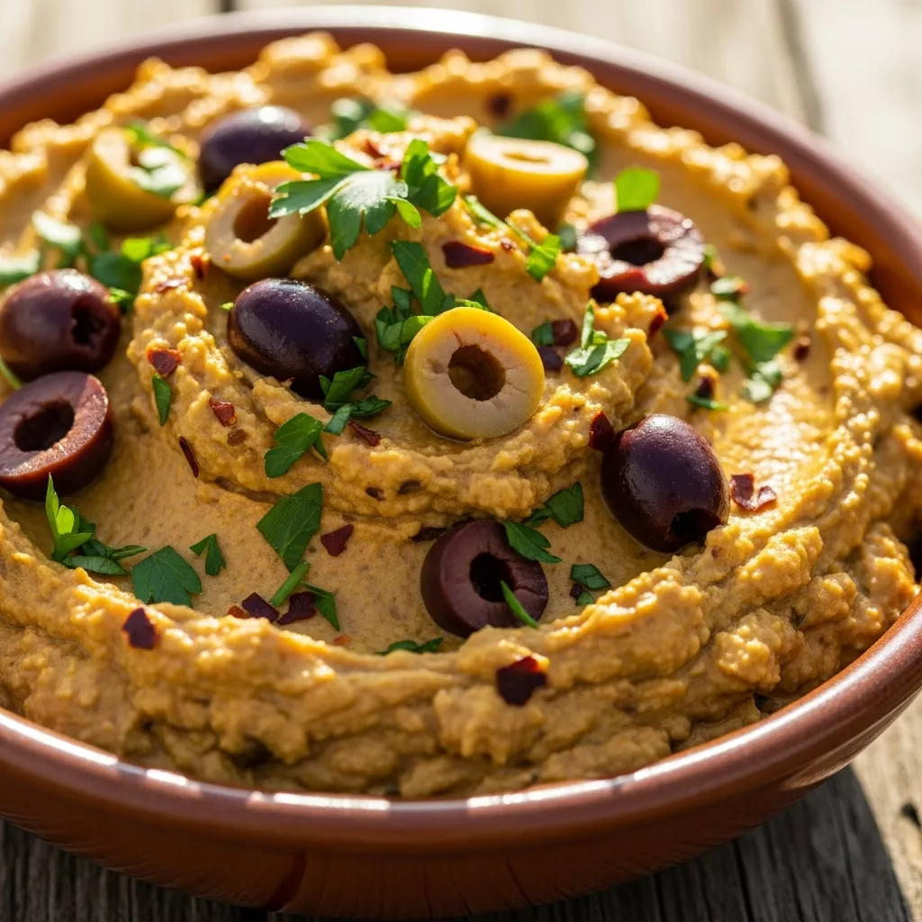 Close-up of Zesty Olive Dream Dip