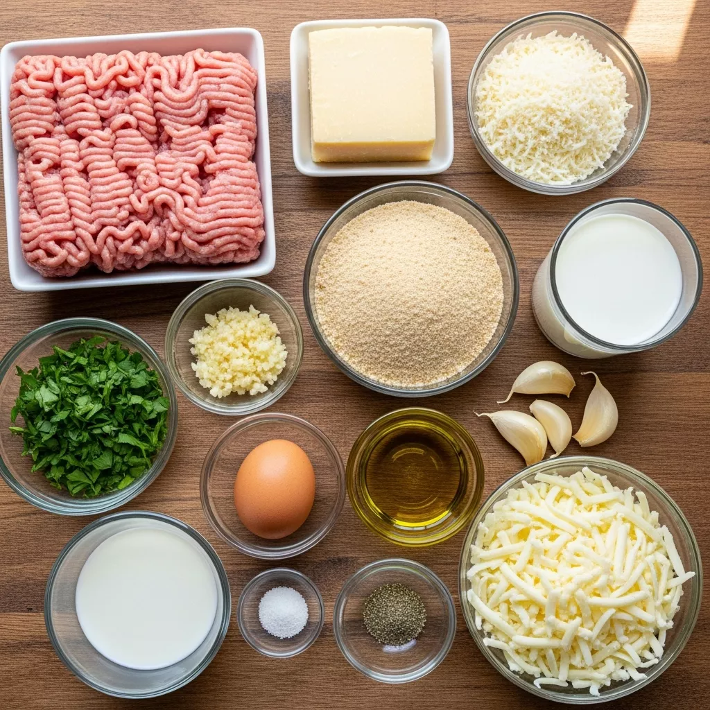 Ingredients for Ultimate Cheesy Garlic Parmesan Chicken Loaf