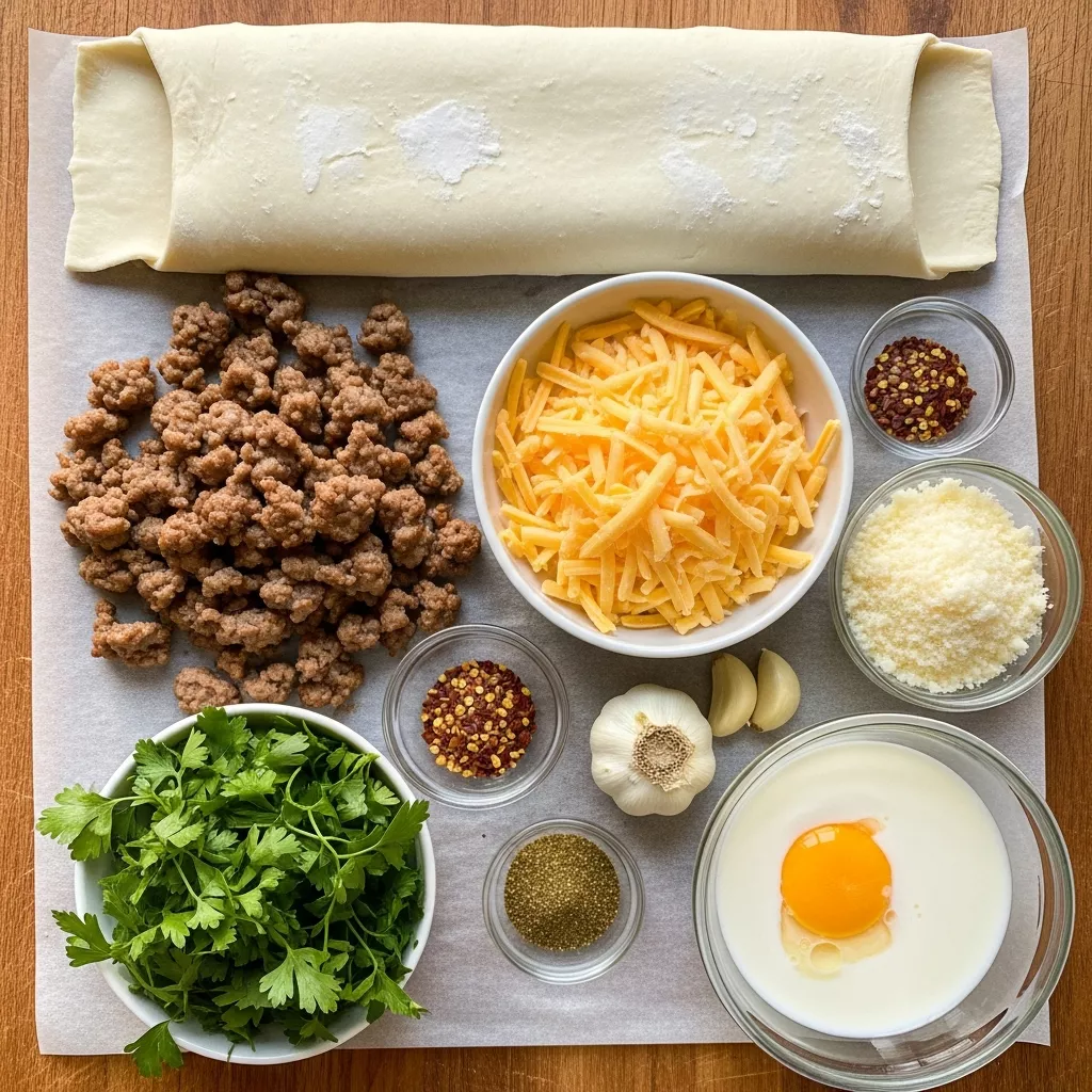 Ingredients for Savory Sausage Pinwheels