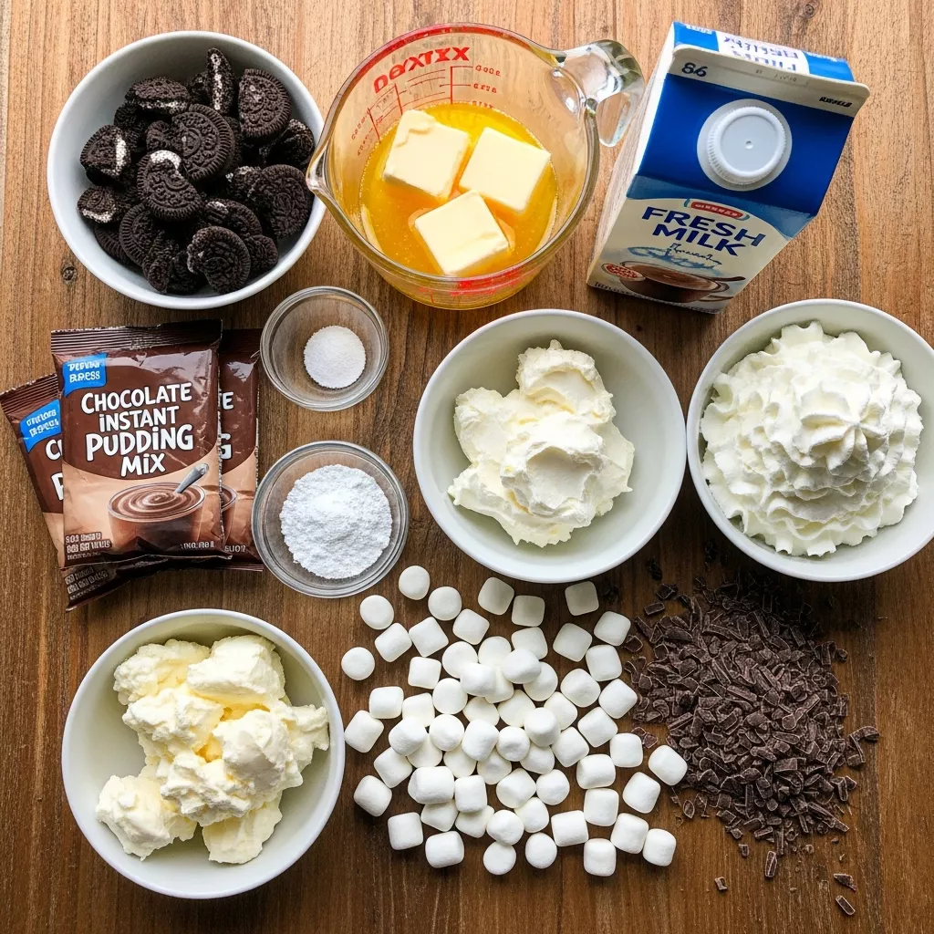 Ingredients for Dreamy Hot Chocolate Lasagna