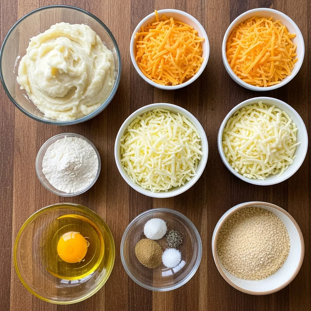 Ingredients for Air Fryer Cheesy Mashed Potato Balls: Crispy Comfort Food